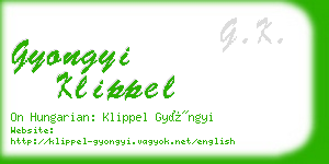 gyongyi klippel business card